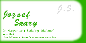 jozsef saary business card